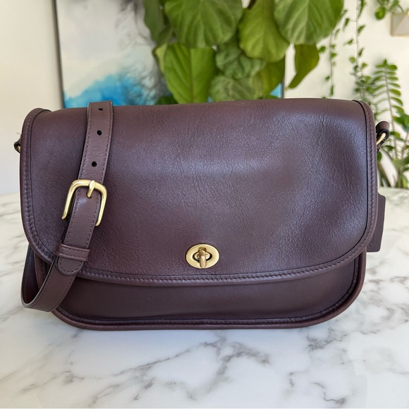 Coach Handbags - COACH City Bag 9790 Mahogany Brown Glovetanned Leather Turnlock Crossbody Bag